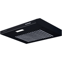 MF60Black ВЫТЯЖКА MAUNFELD/ Подвесная вытяжка, 60 см, 3 скорости, 420 м3/ч, LED освещение, цвет черный, (угольный фильтр CF152A приобретается отдельно)