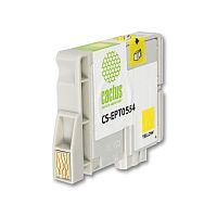 -/ Картридж струйный Cactus CS-EPT0554 T0554 желтый (16мл) для Epson Stylus RX520/Stylus Photo R240