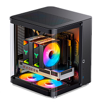 TK-1Black Корпус без блока питания/ Case JONSBO TK-1 Black 2.0, Mini-Tower, no fan, 1xUSB-A 3.2 + 1xUSB-C 3.2, mATX, mITX Black