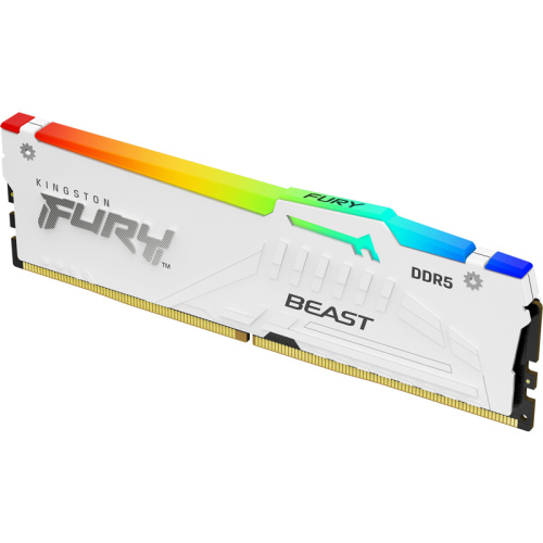 KF560C36BWEA-32 Память оперативная/ Kingston 32GB 6000MT/s DDR5 CL36 DIMM FURY Beast White RGB EXPO фото 3