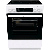 GEC6C40WD Плита GORENJE/ Плита электрическая, 60 см, стеклокерамика,4 конфорки, белый цвет