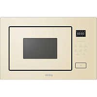 KMI827GB Встраиваемая микроволновая печь Korting/ Встраиваемая микроволновая печь Korting, объем 26 л, сенсорное управление, дисплей, 8 авторежимов, кварцевый гриль, комбинированное приготовление, быстрый старт, таймер, мощность гриля 1100 Вт, цвет бежево