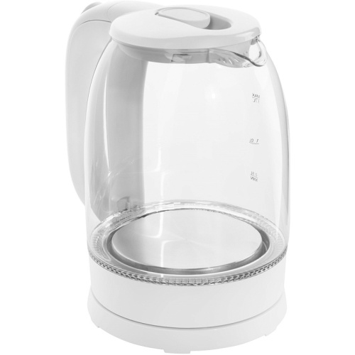 MGK-613WH Чайники MAUNFELD/ Чайник, 2200 Вт, 1.7 л., стекло, белый фото 2