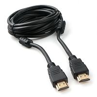 CCF2-HDMI4-10 Кабель HDMI Cablexpert CCF2-HDMI4-10 3м, v2.0, 19M/19M, черный, позол.разъемы, экран, 2 ферр кольца, пакет (272252)