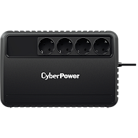 BU850E ИБП CyberPower BU850E, Line-Interactive, 850VA/425W, 4 Schuko розетки, Black, 0.2х0.15х0.2м., 5кг./ UPS CyberPower BU850E 850VA/425W (4 EURO)
