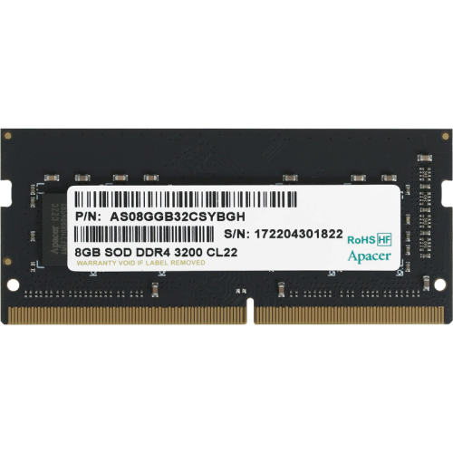 ES.08G21.GSH Модуль памяти для ноутбука APACER SODIMM 8GB DDR4-3200 ES08G21GSH
