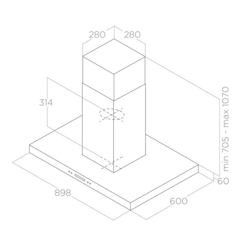 SPOTURBANCASTIRON/A/90-PRF0147736 Вытяжки ELICA/ Декоративный дизайн, 90 см, 1000 куб.м., Электромеханическое управление, эффект чугуна фото 3