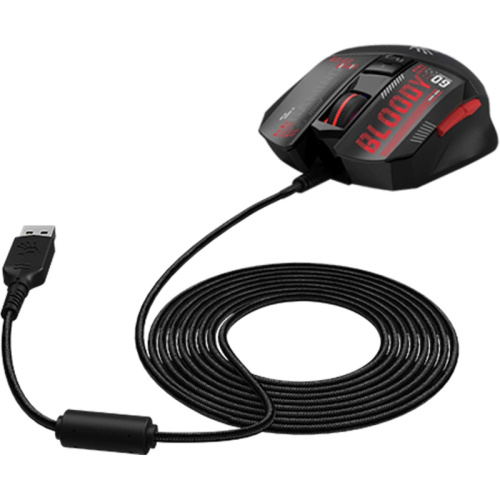 W60MAXMINI Мышь A4Tech Bloody W60 Max Mini черный/рисунок оптическая 12000dpi USB 9but фото 4