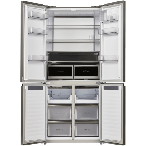 MFF190NFDSX Холодильник MAUNFELD/ Холодильник MAUNFELD, ВхШхГ 1910х835х600 мм, инверторный мотор, No Frost, объем 537 л, сенсорное управление, LED освещение, зона свежести, MultiFlow, суперохлаждение, суперзаморозка, энергоэффективность А+, цвет нержавеющ