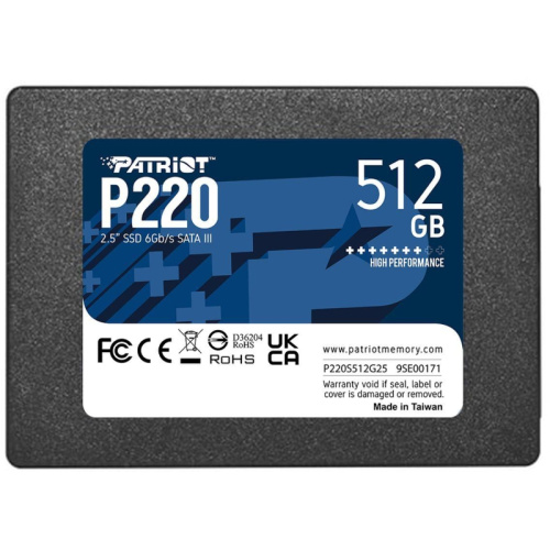 P220S512G25 Твердотельный накопитель Patriot SATA-III 512GB P220S512G25 P220 2.5" [P220S512G25]