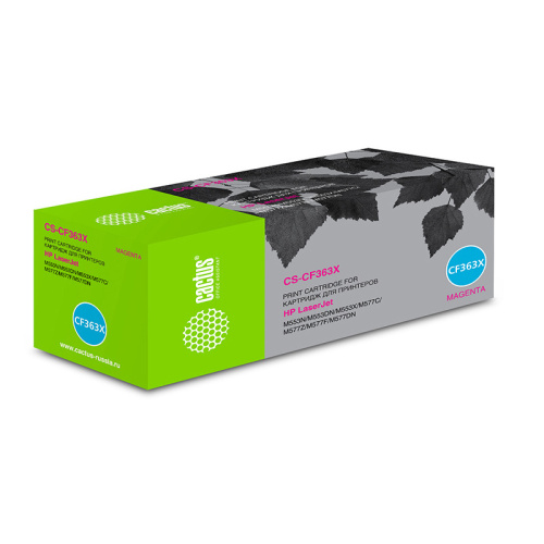 -/ Картридж лазерный Cactus CS-CF363X CF363X пурпурный (9500стр.) для HP CLJ M552dn/M553dn -/ Картридж лазерный Cactus CS-CF363X CF363X пурпурный (9500стр.) для HP CLJ M552dn/M553dn