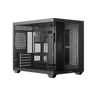 Gamma-C54-BKD000XX-GL Корпус ПК без блока питания/ Case Ocypus Gamma C54 BK, Midi-Tower, TG, no fans, 1xUSB-C + 2xUSB 3.0, mATX, mITX Black