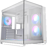 Iota-C70-WHD600XX-GL Корпус ПК без блока питания/ Case Ocypus Iota C70 WH ARGB, Midi-Tower, TG, 6x120mm ARGB, 2xUSB-A 3.0 + 1xUSB-C 3.1, ATX, mATX, mITX White