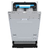 KDI45877 Встраиваемая посудомоечная машина KORTING/ Встраиваемая посудомоечная машина KORTING, 45 см, 3 корзины, 10 комплектов, регулировка высоты Easy Lift, электронное управление, цифровой дисплей, 7 программ, отложенный старт, луч на полу, половинная з