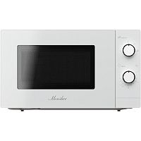 MTW204Blanc Микроволновая печь MONSHER/ Микроволновая печь MONSHER, отдельностоящая, 5 уровней мощности, объем 20 л, гриль, поворотный переключатель/кнопочное управление, таймер, блокировка от детей, поворотный стол, цвет белый