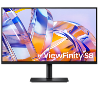 LS32H804UAIXCI ЖК монитор/ Монитор Samsung ViewFinity S8 LS32H804UAI 32" 3840x2160, 5ms(GtG), 350 cd/m2, MEGA DCR( static 3000:1), 178°/178°, 60Hrz, HDMI, DP, USB3.0x3, USB-C (90), LTSP, HAS 120mm, HDR10, sRGB 99%, VESA 100x100 mm, black