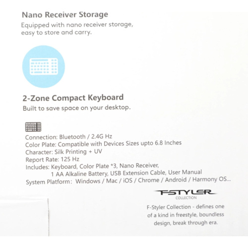 FBK25WHITE Клавиатура A4Tech Fstyler FBK25 белый/серый USB беспроводная BT/Radio slim Multimedia фото 13 FBK25WHITE Клавиатура A4Tech Fstyler FBK25 белый/серый USB беспроводная BT/Radio slim Multimedia фото 13