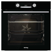 OKB8921ESN Встраиваемый духовой шкаф Korting/ 60 см, встраиваемый духовой шкаф, 77 л, очистка паром, 12 режимов, черный цвет