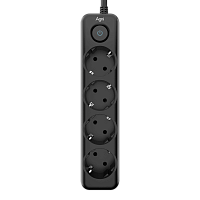 TP-FD4E-2m-black Cетевой фильтр AGNI плоский TP-FD4E-2m-black, 4 розетки Schuko, чёрный, кабель 2 метра, мощность нагрузки 4000 Вт, 16А, заземление, защита от короткого замыкания, сечение кабеля 3 х 1.5 кв.мм., размер 235x54x40 мм.