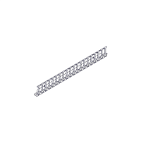 ET7721 Vertical cable manager Systeme Electric, Excelente series, 42U, plastic fingers, single row, for mounting in a mounting channel