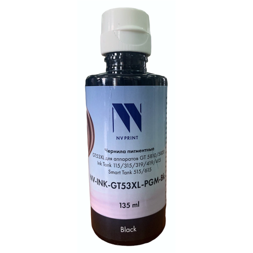 NV-INK-GT53XL-PGM-Bk -/ Чернила NVP пигментные GT53XL для аппаратов HP (135ml) Black NV-INK-GT53XL-PGM-Bk -/ Чернила NVP пигментные GT53XL для аппаратов HP (135ml) Black