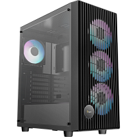 Gamma-C70-BKG400XX-GL Корпус ПК без блока питания/ Case Ocypus Gamma C70 BK ARGB, Midi-Tower, TG, 4x120mm ARGB, 1xUSB-A 3.0 + 1xUSB 2.0, ATX, mATX, mITX Black