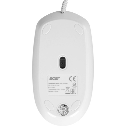 ZL.MCEEE.030 Мышь Acer OMW401 белый оптическая 2000dpi USB 4but (ZL.MCEEE.030) фото 6