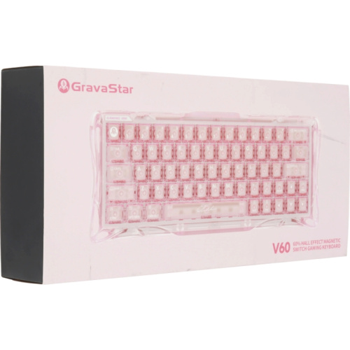 6972448924481 Игровая клавиатура/ Клавиатура с магнитными свичами Gravastar Mercury V60 XTAL PNK фото 8 6972448924481 Игровая клавиатура/ Клавиатура с магнитными свичами Gravastar Mercury V60 XTAL PNK фото 8