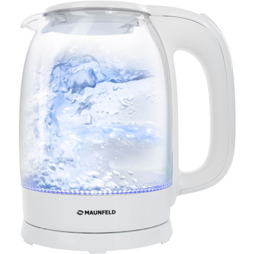 MGK-613WH Чайники MAUNFELD/ Чайник, 2200 Вт, 1.7 л., стекло, белый