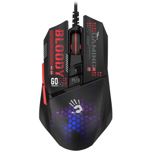 W60MAXMINI Мышь A4Tech Bloody W60 Max Mini черный/рисунок оптическая 12000dpi USB 9but