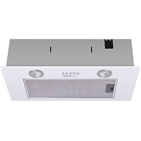 CameliaPower60RDWhite ВЫТЯЖКА HOMSair Camelia Power 60RD White/ полновстраиваемая, механическое управление, 3 скорости, 850 м3/ч, до 20 м2, LED-освещение, 60 см, белый
