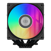 RT620ARGBBK Кулер для процессора/ CPU Cooler PCCooler RT620 ARGB BK (250W, 4-pin PWM, 157mm, Al/Cu, 6x6mm, 2x120mm, 73.32CFM, 34.9dBA, 2200RPM, S: 1851/1700/1200/115X, AM5/AM4, black)