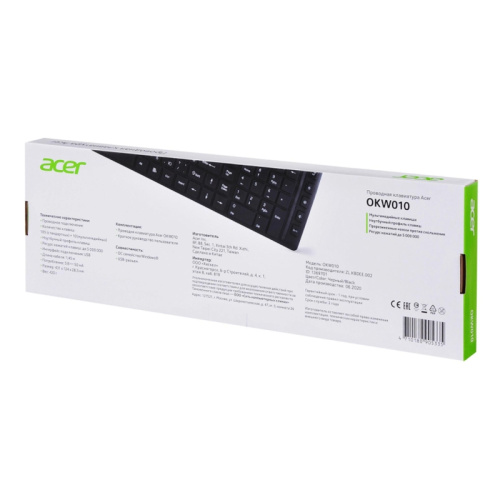 ZL.KBDEE.002 Клавиатура Acer OKW010 черный USB slim Multimedia (ZL.KBDEE.002) фото 3