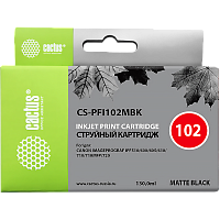 -/ Картридж струйный Cactus CS-PFI102MBK черный матовый (130мл) для Canon iPF500/iPF600/iPF700/ MFP M40