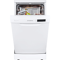 MWF08B Посудомоечная бытовая машина MAUNFELD/ Узкая, Отдельностоящая ПММ 45см, 9 комплектов, 6 программ, электронное управление с LED индикацией, 49 дБ, A+/A/A, 1/2 загрузка, белый