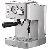 MF-721SPRO Кофемашина рожкового типа MAUNFELD/ Кофемашина рожкового типа MAUNFELD MF-721S PRO, мощность 1140 Вт, давление 15 бар, капучинатор, возможность приготовления 2 чашек, цвет нержавеющая сталь