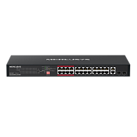 MS126CP Коммутатор/ 24-Port 10/100Mbps + 2-Port Gigabit Rackmount Switch with 24-Port PoE+