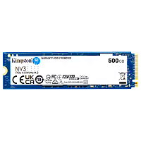 SNV3S/500G Твердотельный накопитель/ Kingston SSD NV3, 500GB, M.2(22x80mm), NVMe, PCIe 4.0 x4, 3D TLC, R/W 5000/3000MB/s, TBW 160, DWPD 0.2 (60 мес)