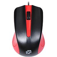 288237 Мышь Oklick 225M черный/красный оптическая 1200dpi USB для ноутбука 3but (288237)