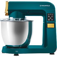 MF-424GR Миксер планетарный MAUNFELD/ Миксер планетарный, мощность 1800 Вт, объем чаши 6.5 л, 3 насадки, 10 скоростей, Крюк для теста, насадка для замешивания, венчик, крышка для чаши, цвет зеленый