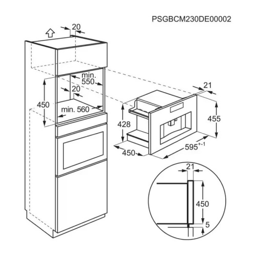EBC85H Встраиваемая кофемашина ELECTROLUX/ Кофе-машина автоматическая, сенсорное управление, цвет черный фото 10
