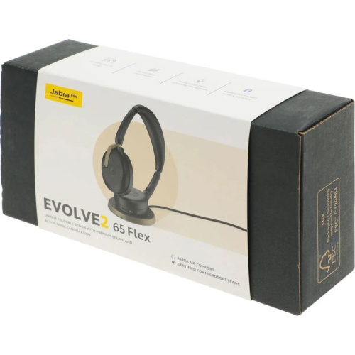 26699-999-989 Гарнитура беспроводная/ Jabra Evolve2 65 Flex, Link380a MS Stereo WLC фото 4