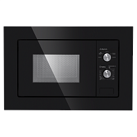 MBMO.20.1PGB Встраиваемая микроволновая печь MAUNFELD MBMO.20.1PGB/ 60 см, 595x343,5x388 мм, механическое управление, 20 л, 1250 Вт, черный цвет