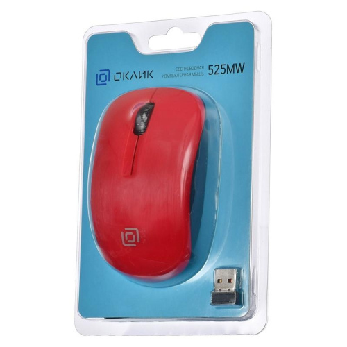1090720 Мышь Oklick 525MW черный/красный оптическая 1000dpi беспров. USB для ноутбука 3but (1090720) фото 7
