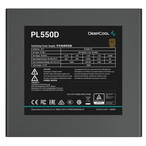 R-PL550D-FC0B-WDEU-V2 Блок питания ПК Deepcool PL550D фото 3