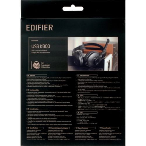 6923520241347 Гарнитура/ Гарнитура EDIFIER USB K800 Чёрный фото 8 6923520241347 Гарнитура/ Гарнитура EDIFIER USB K800 Чёрный фото 8