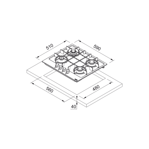 Встраиваемые газовые панели Franke/ Best, Вар.пов.газ. FHMA 604 3G DC XS C фото 3