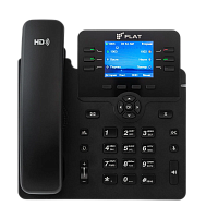 Flat-Phone-B6P/RU IP-телефон Flat-Phone B6: 6 SIP-аккаунтов, 2 порта 10/100/1000BASE-T (RJ-45), ЖК-дисплей, PoE, адаптер питания 220В, ТОРП