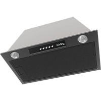 KHI6530N Встраиваемая вытяжка Korting/ Встраиваемая(блок), 60 см, 450 м3/ч, механическое управление, 3 режима, угольный фильтр в комплекте, черная