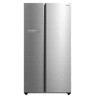 KNFS95780X Холодильник Side-By-Side Korting/ Отдельностоящий холодильник Side-by-Side, ВхШхГ 1775х910х698 мм, холодильная камера 379 л, морозильная камера 213 л, No Frost, LED освещение, энергопотребление А++, сигнализация открытой двери, инверторный высо